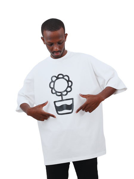 BIGGIE Hip Hop Big Logo-Print White T-Shirt
