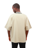 BIGGIE Slogan Necklace Hip Hop 3/4 Sleeve T-Shirt (Yellow)